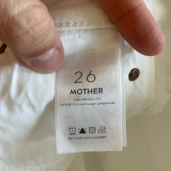 MOTHER Mid Rise Dazzler Ankle Jean, White sz 26 - Picture 4 of 9